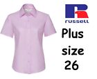ladies lilac workwear shirt by Russell  work office wear 933f Plus Size 26  6XL