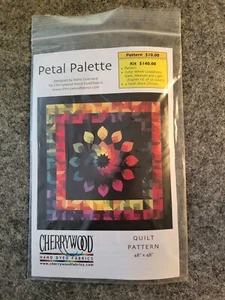 New Petal Palette Quilt Kit Karla Overland Cherrywood Fabrics - Picture 1 of 3