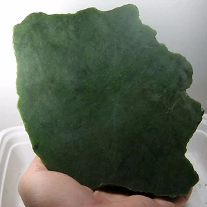 2235g Russia 100% Natural Raw Rough Green Jade Block Chunk Specimen 4.93lb 6 in - Picture 1 of 10