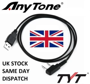 Cable de programación USB TYT MD380 MD390 Retevis RT3 RT8 RT52 Anytone D868UV D878UV - Imagen 1 de 4