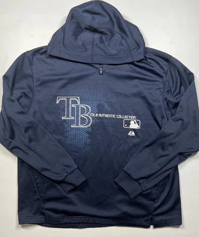 Men's Majestic Tampa Bay Rays Authentic Collection Sweatshirt Size Large Cover