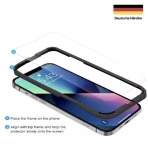 Schutzglas + Installation kit iphone 15 14 13 12 11 Pro Mini Max Panzerfolie - Bild 1 von 9