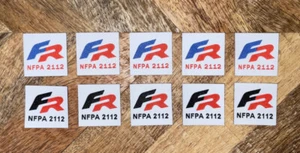 10 FR NFPA 2112 Iron On Patch / Tag Fire Retardant Pants Shirt BONUS PATCH - Picture 1 of 4