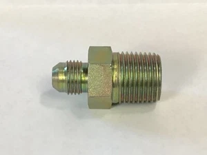 3/8 Jic Flare Male x 1/2 Male Npt Straight Hydraulic Adapter - Picture 1 of 4