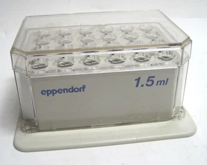 Eppendorf Thermomixer 1.5 mL Tubes Thermoblock Block w/ 24x 1.5mL w/ IsoRack - Picture 1 of 2