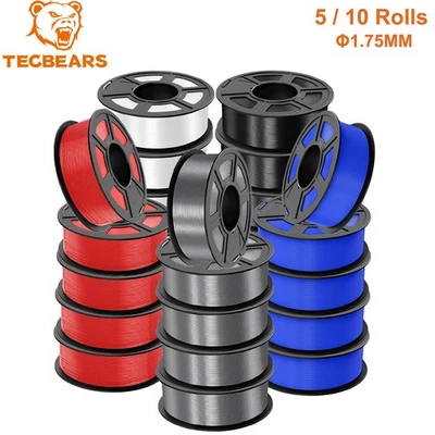 TECBEARS 5-20KG PETG PLA Matte PLA+SILK ASA ABS 3D Printer Filament 1.75mm LOT - image 1 of 4
