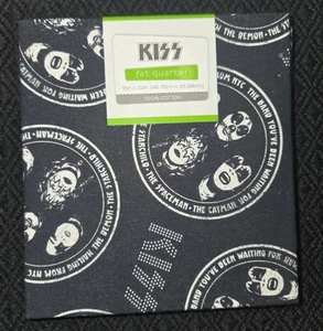 KISS Rock Band Fat Quarter 100% Cotton 18" x 21" Pieces Are Precut Sewing Fabric - Picture 1 of 3