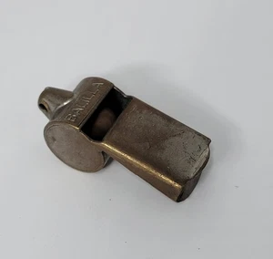 Antiguo silbato policía de latón niquelado Balilla AG Baldi Firenze Italia - Imagen 1 de 8