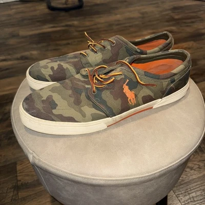 Zapatos de Barco Vintage Para Hombre Polo Ralph Lauren Camuflados Raros Retro Talla 14D Lona Foto 1 de 4