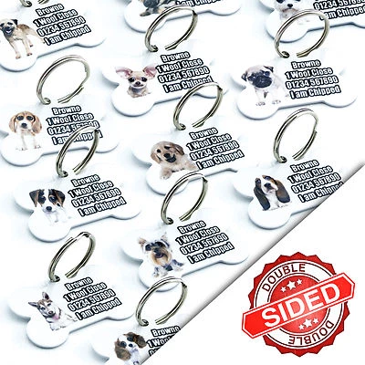 Dog Tag Personalised Breed ID Pet Tags Identification Tag -Easy Own Photo Option