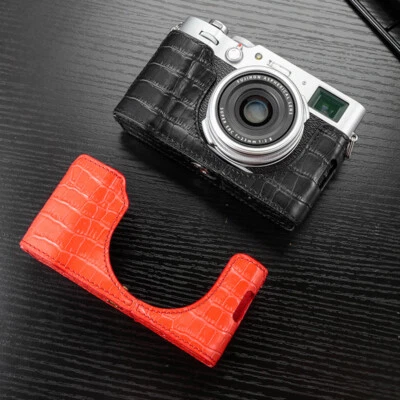 Genuine Leather Camera Bag Case Cover Grip Belt For Fuji X100V Fujifilm X-100V - Image 1 of 4