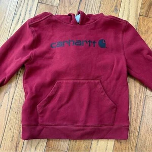 Carhartt Kids Red Hoodie Youth Size S 8-10 - Picture 1 of 5
