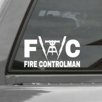 FIRE CONTROLMAN FC U.S.NAVY Vinyl Window Decal Sticker