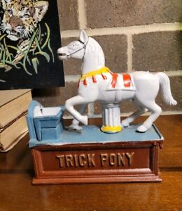 Vintage Cast Iron mechanical Trick Pony Bank