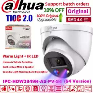 Dahua Original TiOC2.0 8MP 4K IPC-HDW3849H-AS-PV-S4(S4 Version) IP Camera SMD4.0 - Picture 1 of 23
