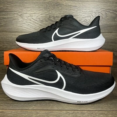 Nike Men's Air Zoom Pegasus 39 Black White Athletic Running Shoes Sneakers New - Image 1 of 4