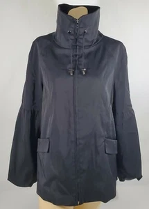 Womens Small Raincoat Forecaster Of Boston Oversized Iridescent Black Zip Jacket - Picture 1 of 12