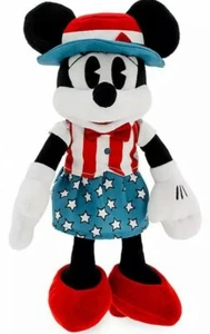 Neu Disney Parks Minnie Mouse Americana exklusive Plüschpuppe klein 11 Zoll Neu mit Etikett - Bild 1 von 2