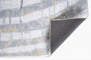 8' Gray Abstract Dhurrie Runner Rug - Picture 1 of 2