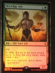 (Foil) [NM] MTG Korean, Battle For Zendikar, 1 x Beastcaller Savant - Picture 1 of 1