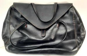 Vintage Barneys New York Henry Cuir Black Leather Purse - Picture 1 of 8