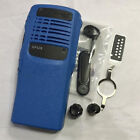 Blue Shell with Knob Cap Side Cover Kit For Motorola GP328 PRO5150 GP340 HT750