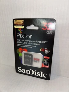 SanDisk Pixtor 32GB microSDHC UHS-I Class 10 Memory Card with Adapter - Picture 1 of 5