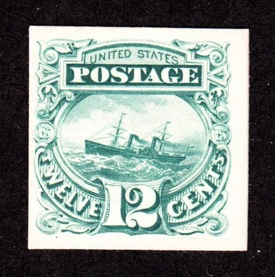 US 117P4 12c USS "Adriatic" Proof on Card SCV $55 (-002) Foto 1 de 2