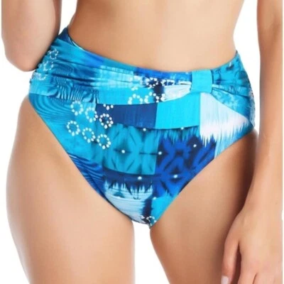 Bleu Rod Beattie muito quente para lidar drapeado cintura alta azul marinho novo com etiquetas - Imagem 1 de 4