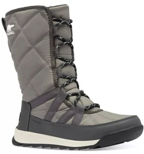 Sorel Women's Quarry Dark Grey Gray Whitney II Lace Tall Winter Boots Size 6.5 - Picture 1 of 4