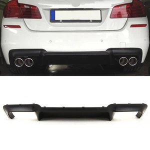 Parachoques trasero difusor cuádruple negro mate estilo M5 para BMW Serie 5 F10 F11 2010-16 - Imagen 1 de 11