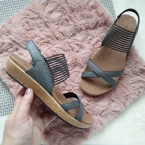 Sandalias de viaje Skechers Brie cabestrillo trasero cuña cómodas bajas NUEVAS 6 - Imagen 1 de 11