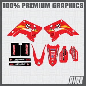 HONDA POLISPORT RESTYLE WOODY GRAPHICS CR125/250 2002 2003 2004 2005 2006 2007 - Picture 1 of 3