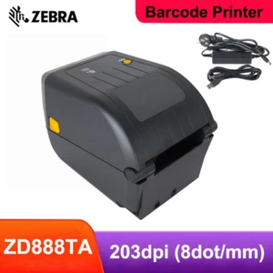 Zebra ZD888TA USB Desktop Direct Thermal&Thermal Transfer Barcode Label Printer - Afbeelding 1 van 11