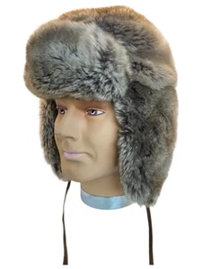 Restoration Hardware Winter Hat Trapper Faux Fur One Size Unisex Adult  - Picture 1 of 6