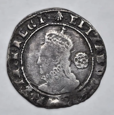 1585 England - Elizabeth I, Sixpence - 6th issue, Escallop mm; S.2578A - Изображение 1 из 2