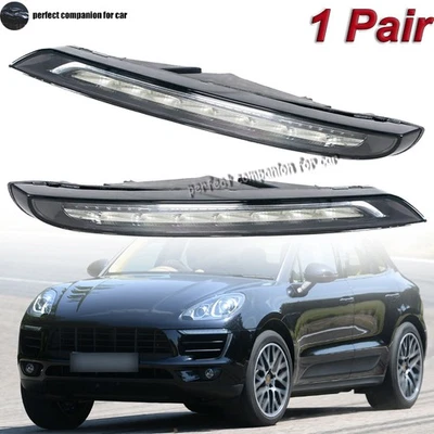 1 пара дневных ходовых огней бампер светодиодная лампа для Porsche Macan 95B 2014-2018 - Изображение 1 из 4