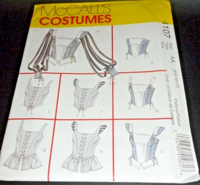 Renaissance Medieval Princess Seamed Lace Lined Top Costume Sewing Pattern 6-12 - Image 1 of 3
