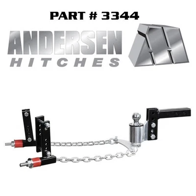 No-Sway Andersen Weight Distribution Hitch 4" drop 2-5/16" ball Fit 4-3/8" Frame Foto 1 de 3