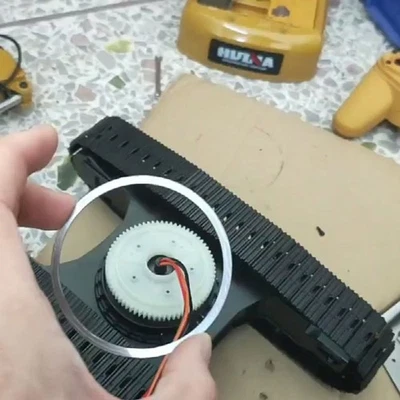 For HUINA 580 1580 1/14 RC Excavator Metal Gasket Rotation Virtual Upgrade Parts - Image 1 of 4