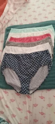 Just My Size Womens Briefs Cotton Underwear 6 Pairs Size 10 Assorted Colors - Image 1 of 4