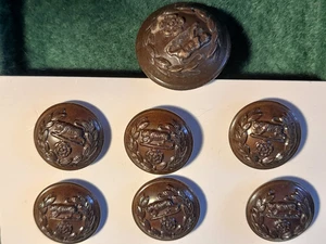 Hampshire Regiment Officers Buttons Job Lot 7pcs - Picture 1 of 2