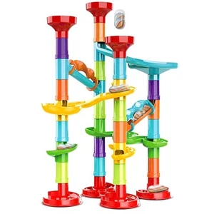 Juego de 50 piezas de bloques de construcción de mármol con 30 canicas de vidrio para niños niñas niños... - Imagen 1 de 7