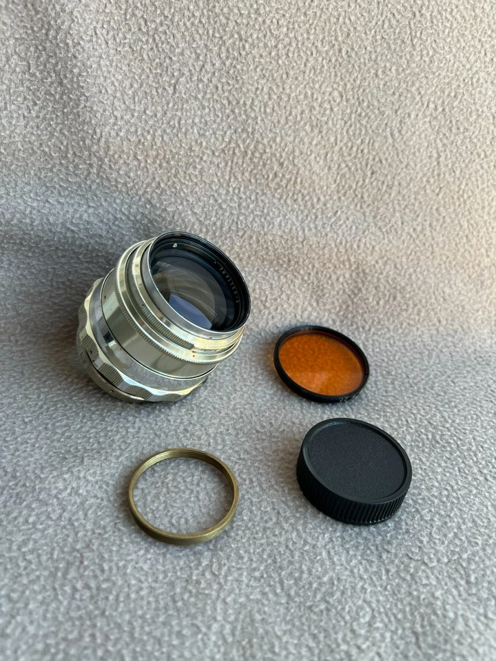 JUPITER-9 SILVER 85mm f/2 Soviet Rare Lens Russian SLR lens Zenit M39-M42 - Image 1 of 4