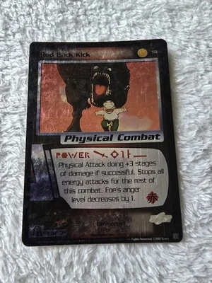 DBZ Dragon Ball Z FOIL Red Back Kick 58 CCG Limited Saiyan Saga HP Score - Image 1 of 4