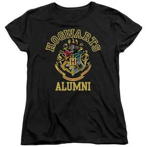 HARRY POTTER HOGWARTS ALUMNI Licensed Women & Junior Graphic Tee Shirt SM-2XL - Picture 1 of 7