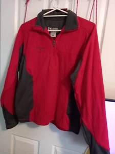 XCO Columbia Performance Active Polar Fleece - Red Grey M - Snow Travel Hiking - Picture 1 of 11