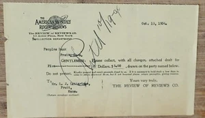 1904 Billhead New York City American Monthly Reviews - Picture 1 of 1