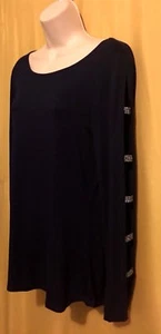 Cable & Gauge Damen marineblau Stretch offen Schlüsselloch LS Strass M $ 69 - Bild 1 von 9