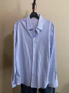 J Lindeberg Blue Check LONG SLEEVE SHIRT Medium M 15.75 x 36/37 - Picture 1 of 10